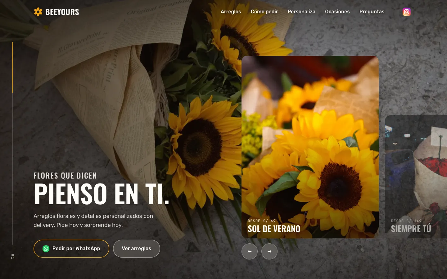Portada de Beeyours con girasoles amarillos